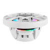 DS18 8" 2-Way Coaxial Marine Speakers w/Digital LED Lights Bullet Tweeter - White - 175W, 4-Ohm