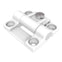 Southco Adjustable Torque Hinge, Symmetric, Medium Size, Acetal Copolymer, Natural, White