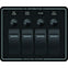 Blue Sea 8372 Water Resistant 4 Position - Black - Horizontal Mount Panel