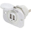 Blue Sea 12V DC Dual USB Charger Socket - White