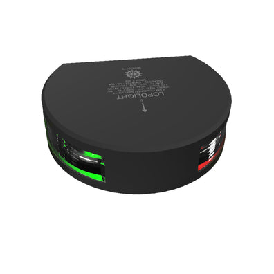Lopolght Series 201-004 - Starboard  Port Sidelight - 2NM - Vertical Mount - Green/Red - Black Housing