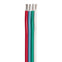 Ancor Flat Ribbon Bonded RGB Cable 14/4 AWG - Red, Light Blue, Green White - 100