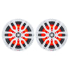 DS18 HYDRO 6.5" 2-Way Marine Speakers w/RGB LED Lights 300W - White