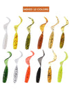 JYJ Soft Plastic Grub Lure & Hook Set 100Pcs/Lot
