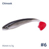 Chinook 3d Soft Paddle Shad Bait 90mm/4.7g 5Pcs