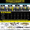JOF X9 PE Braided Line 500/300/100m