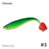 Chinook 3d Soft Paddle Shad Bait 90mm/4.7g 5Pcs