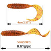 JYJ Soft Plastic Grub Lure & Hook Set 100Pcs/Lot