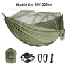 Single/Double Size Nylon Portable Camp Hammock with Mosquito Net
