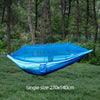 Single/Double Size Nylon Portable Camp Hammock with Mosquito Net