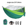 Single/Double Size Nylon Portable Camp Hammock with Mosquito Net