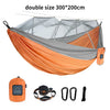 Single/Double Size Nylon Portable Camp Hammock with Mosquito Net