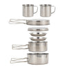 8pcs/Set Stainless Steel Camping Cookware Mess Kit