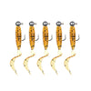 JYJ Soft Plastic Grub with Jig Hook 5pcs/bag