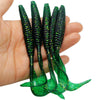 JYJ Long Tail Soft Plastic Grub Lure 5/10Pcs