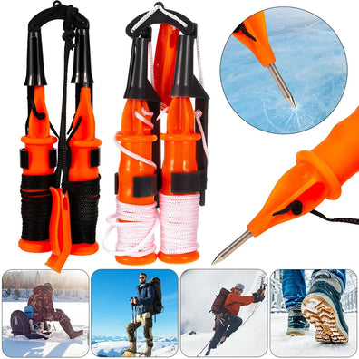 1Pc Ice Fishing Safety Pick with Whistle & Protective Cover