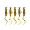 JYJ Soft Plastic Grub with Jig Hook 5pcs/bag