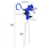 Aluminum Alloy 360 Degree Adjustable Rod Holder - 1PC