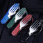 Foldable Camping Utensil Set - Multi-Functional Knife/Fork/Spoon Combo