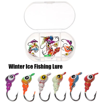 6Pcs/Set 0.5~1.8g Ice Fishing Jig Set