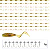 JYJ Soft Plastic Grub Lure & Hook Set 100Pcs/Lot