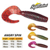 Supercontinent Angry Spin Soft Grub 25mm 35mm 45mm 12/2/30PCS