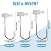 10Pcs Ned Rig Jig Head Fishing Hooks 2.8g 3.5g 4.6g