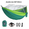 Single/Double Size Nylon Portable Camp Hammock with Mosquito Net