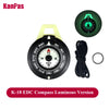 Kanpas EDC Outdoor Compass with Luminous Turnable Bezel K18