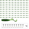 JYJ Soft Plastic Grub Lure & Hook Set 100Pcs/Lot