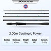Kingdom Xestus Casting/Spinning Travel Rod 5PC 2m 2.1m 2.16m 2.28m MF Action