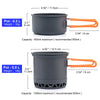 Widesea Portable Camping Stove & Cookware Set 1.3L Pot 440ML