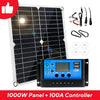 1000W Solar Panel 12V Solar Cell 10A-100A Controller Solar Plate Kit