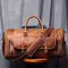 MUNUKI Vintage Crazy Horse Genuine Leather Duffle Bag