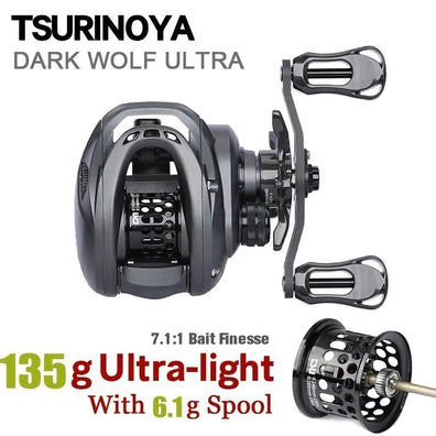Tsurinoya DARK WOLF ULTRA BFS Baitcasting Reel 135g 5.3:1 10+1BB 4Kg Max Drag