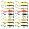 JYJ Soft Plastic Grub with Jig Hook 5pcs/bag