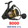 NEW PENN BATTLE 4 Spinning reel 3000-8000 Fishing Reel 5+1 BB With Full Metal Body Pre-Load Spinning Reel CNC Handle
