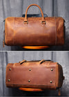 MUNUKI Vintage Crazy Horse Genuine Leather Duffle Bag