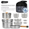 CLS Outdoors Stainless Steel Camp Cookware Set 14PCS 22PCS