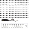 JYJ Soft Plastic Grub Lure & Hook Set 100Pcs/Lot