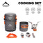 Widesea Portable Camping Stove & Cookware Set 1.3L Pot 440ML