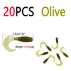 Bimoo Mini Soft Grub 10/20/50Pcs