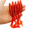 JYJ Long Tail Soft Plastic Grub Lure 5/10Pcs