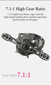 Tsurinoya DARK WOLF ULTRA PRO BFS Baitcasting Reel 134g 4.6g Shallow Spool 7.1:1 10+1BB 4Kg Max Drag
