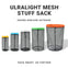 HODR Lightweight Mesh Stuff Sack Storage Bags
