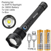 Alonefire Zoom XHP70 LED High Power Flashlight USB Rechargeable 4000Lumen