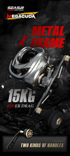 Seasir Megacuda Baitcasting Reel Max Drag 15KG 6.5:1 11+1BB