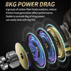 JOHNCOO Oscart Baitcasting Reel 7.1:1/5.4:1 9BB 8Kg Max Drag