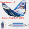 Portable Anti Rollover Canvas Single/Double Hammock with Carry Bag