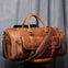 MUNUKI Vintage Crazy Horse Genuine Leather Duffle Bag